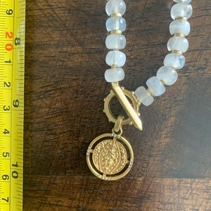Coin bead necklace